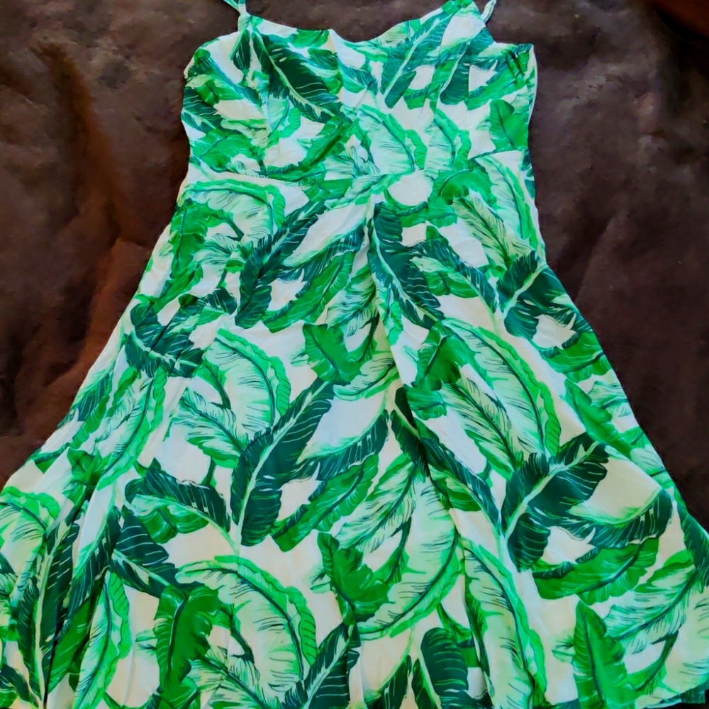 Leaf Print Day dress